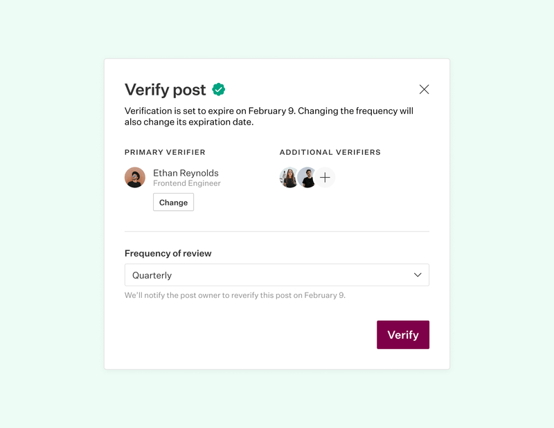 Multiple post verifiers Multiple post verifiers